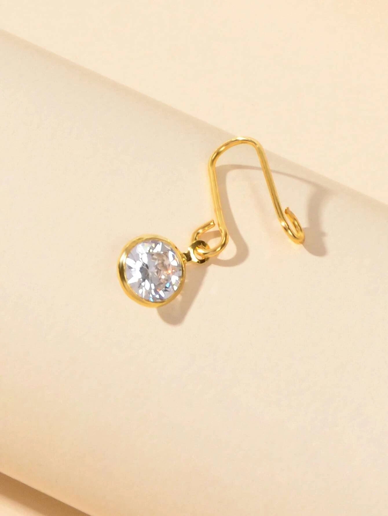 Zircon Gold Nose Ring for Women Cartilage Earring Body Ear Piercing Hoop Ring