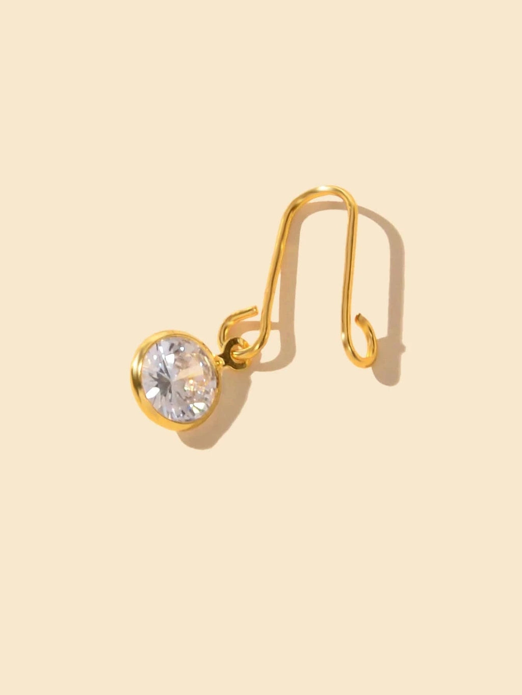 Zircon Gold Nose Ring for Women Cartilage Earring Body Ear Piercing Hoop Ring
