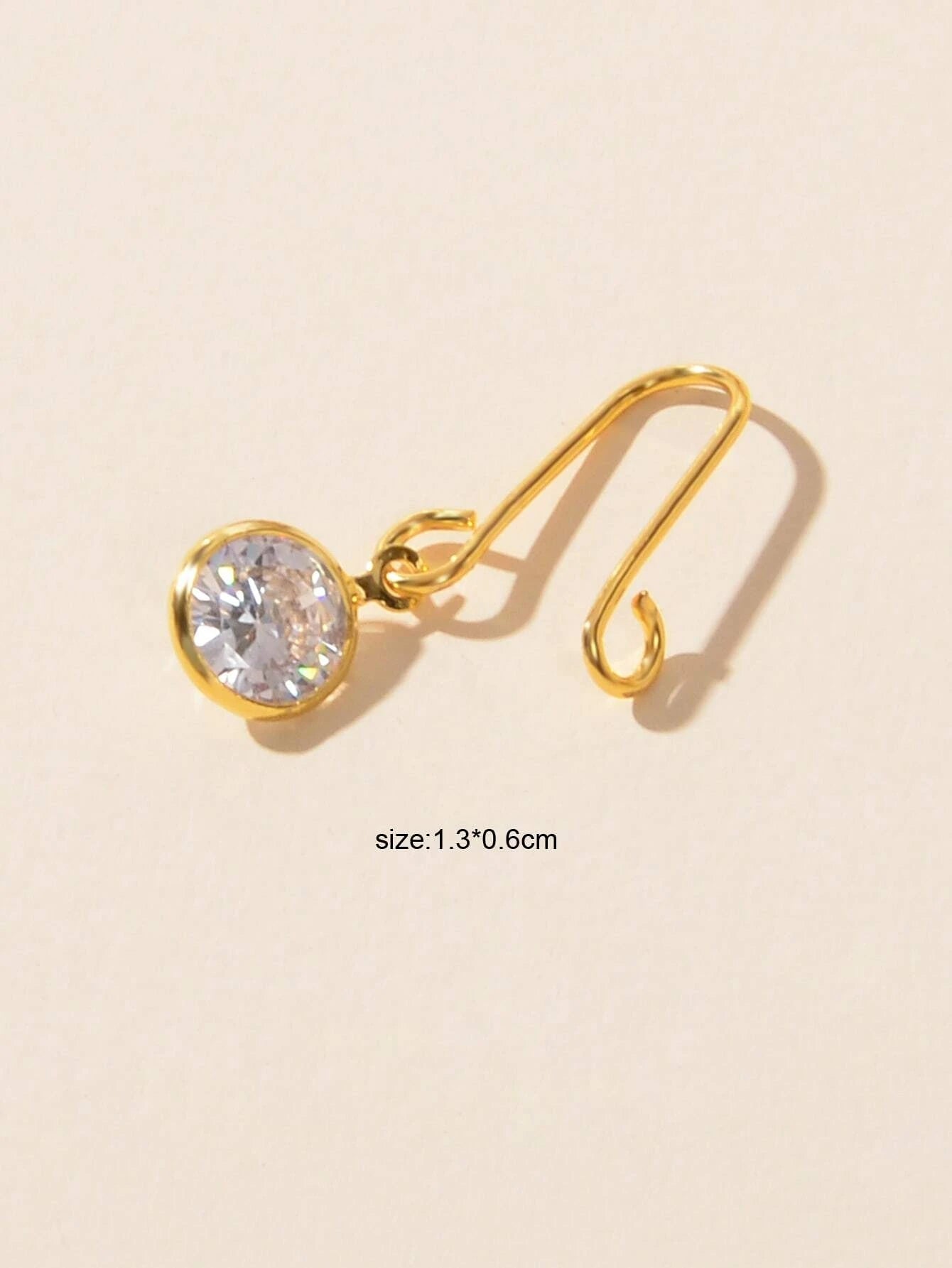 Zircon Gold Nose Ring for Women Cartilage Earring Body Ear Piercing Hoop Ring