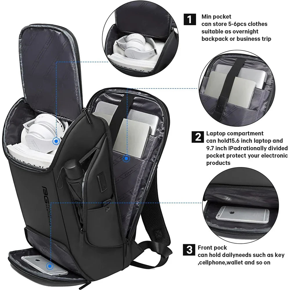 Business Smart Laptop Backpack Black