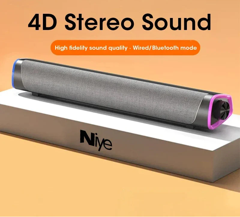 4D Computer Speaker Bluetooth Black
