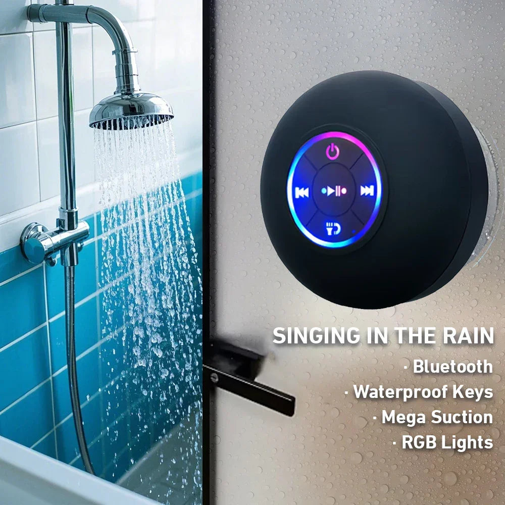 Bluetooth Mini Speaker with LED Lights Black
