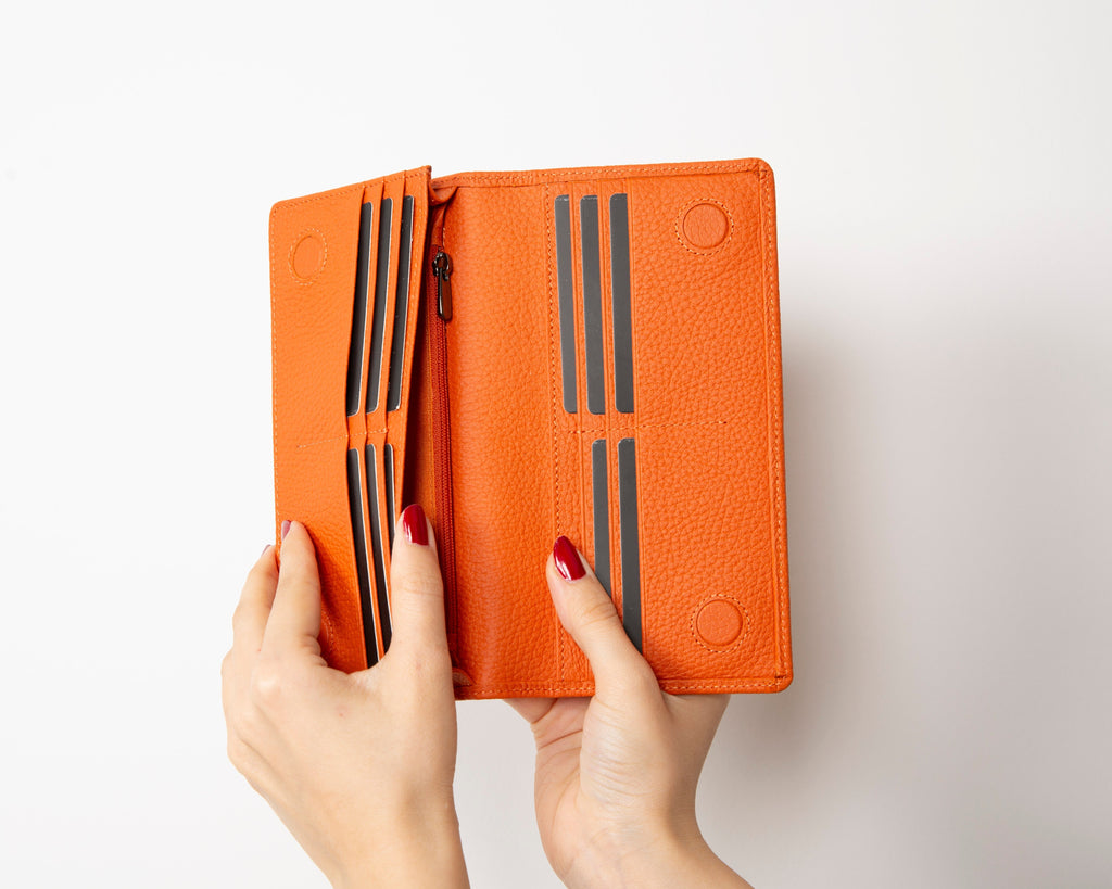 Sedona Leather Unisex Wallet – Genuine Leather Wallet with Phone Pocket & Card Organizer