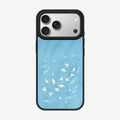 Casey Birds and Fish Ocean Blue Magnetic Matte Phone Case – Anti-Fingerprint Protective Cover
