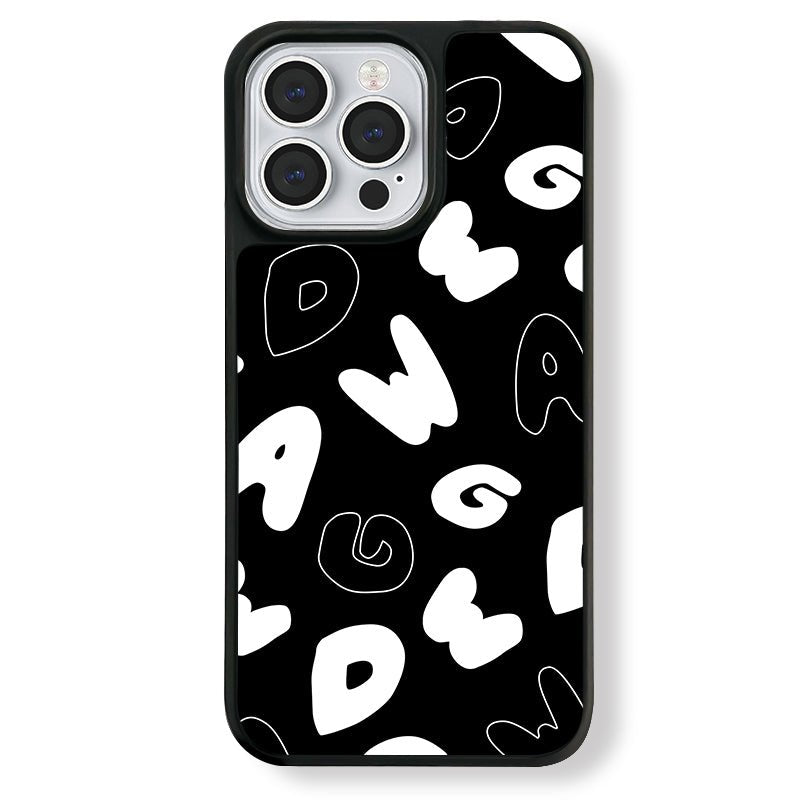 Casey Bubble Letter Typography Scatter AG Matte Phone Case – Magnetic Anti-Fingerprint Protective Cover