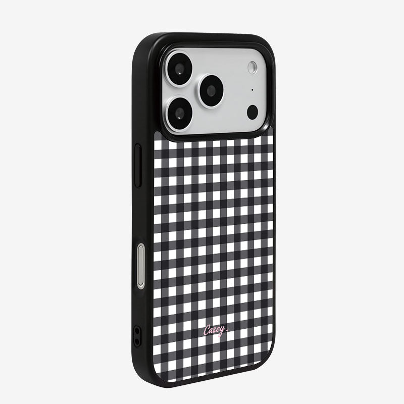Casey Classic Gingham Magnetic Matte Phone Case – Anti-Fingerprint Protective Cover