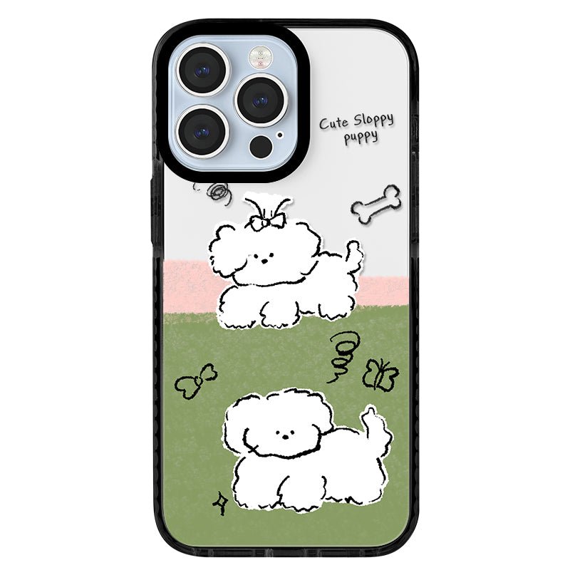 Casey Cute Sloppy Puppy Clear AG Matte Phone Case – Slim MagSafe Anti-Fingerprint TPU Protective Cover