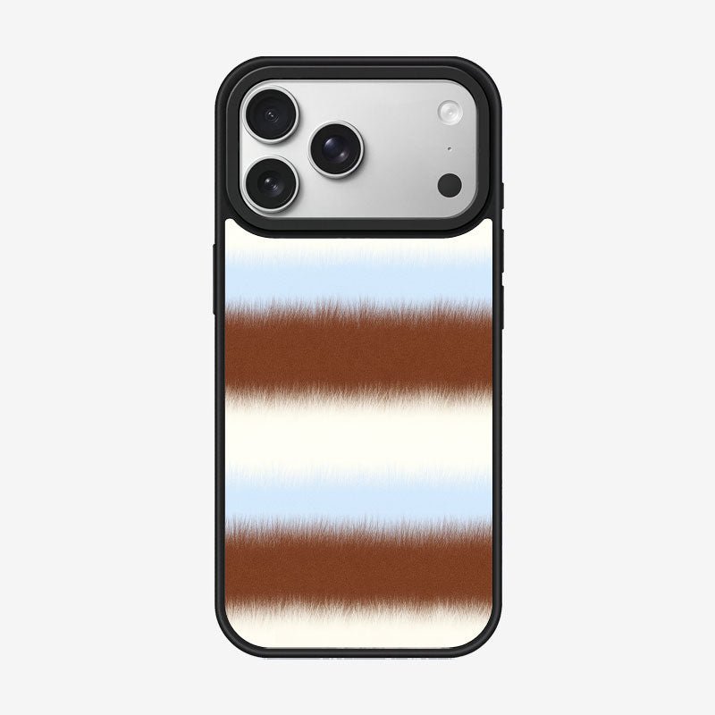 Casey Fuzzy Knit Stripe Series AG Matte Phone Case – Cozy Textured Stripe Protective Cover