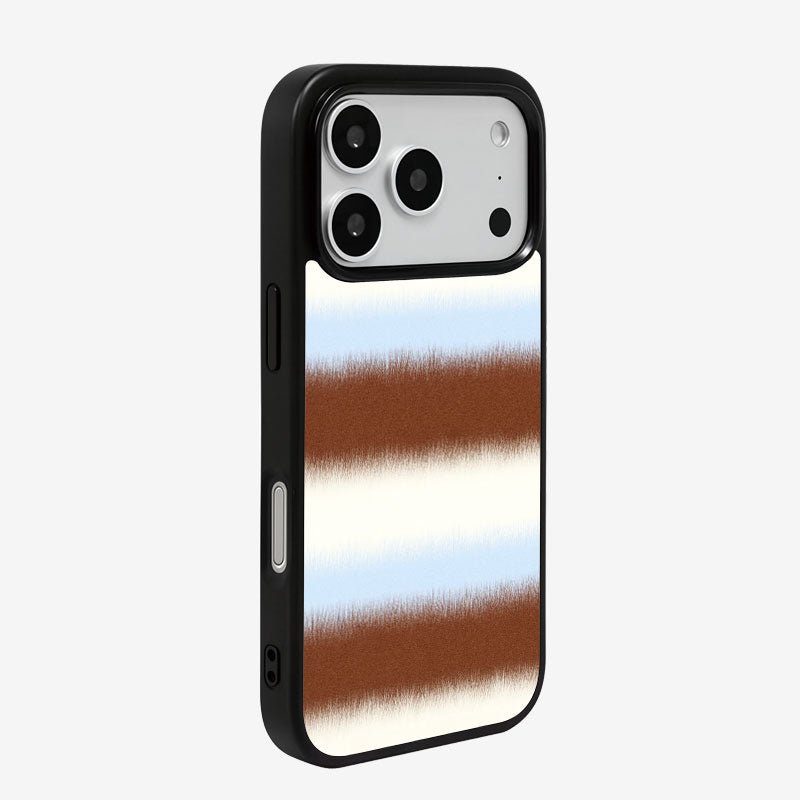 Casey Fuzzy Knit Stripe Series AG Matte Phone Case – Cozy Textured Stripe Protective Cover