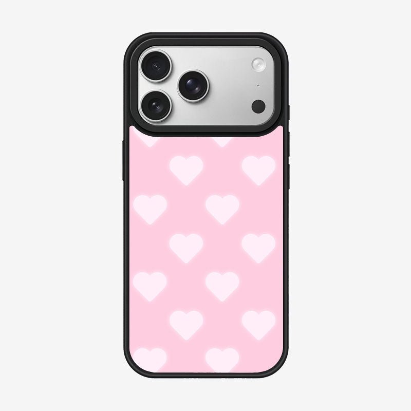Casey Neon Heart Pink Magnetic Matte Phone Case – Anti-Fingerprint Protective Cover