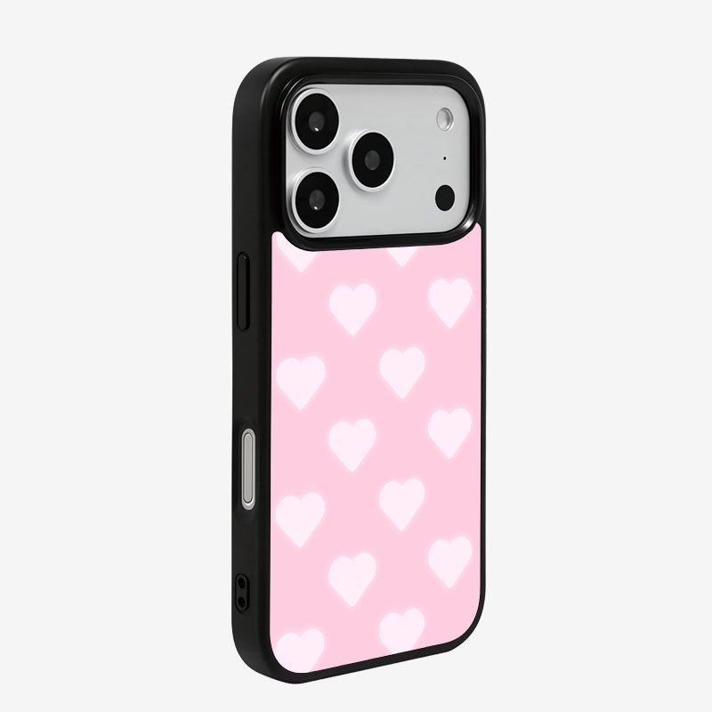 Casey Neon Heart Pink Magnetic Matte Phone Case – Anti-Fingerprint Protective Cover