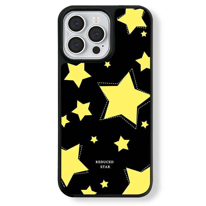 Casey Reduced Star Yellow Stars Black AG Matte Phone Case – Slim MagSafe Anti-Fingerprint TPU Protective Cover
