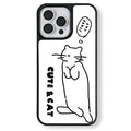 Casey Sleepy Cat Minimalist Line Art AG Matte Phone Case – Slim MagSafe Anti-Fingerprint TPU Protective Cover